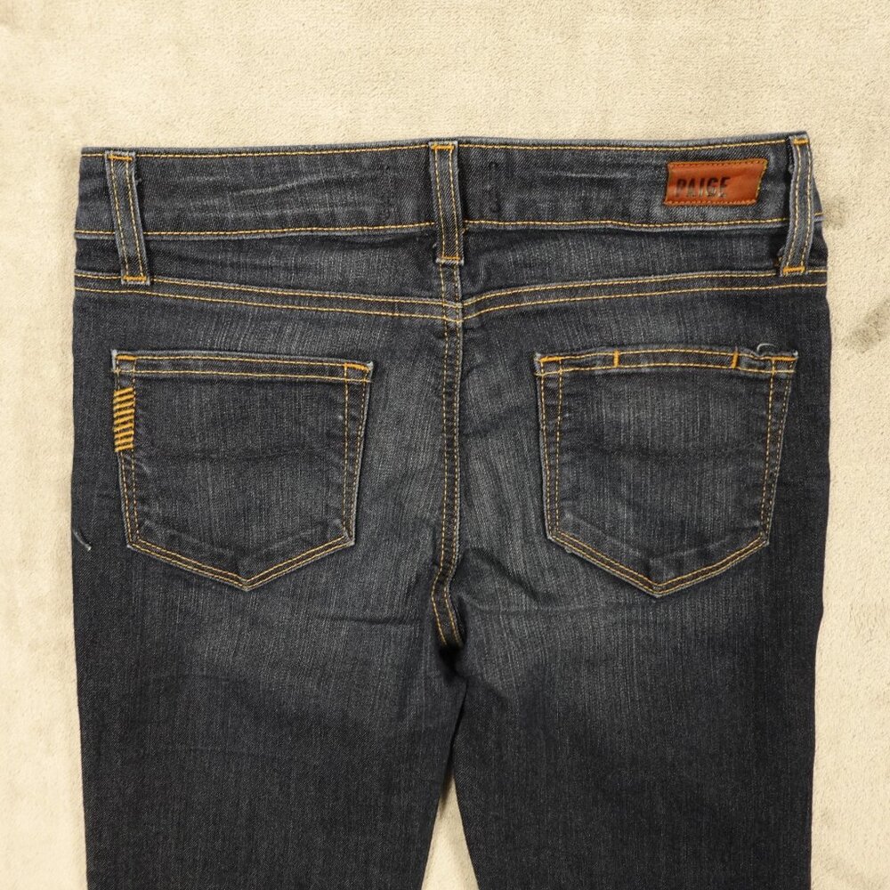 PAIGE Indigo Stream Mid Rise Straight Leg Jeans 26 - Picture 10 of 13